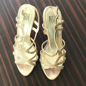 Sparkling gold Pelle Moda Strappy Heels